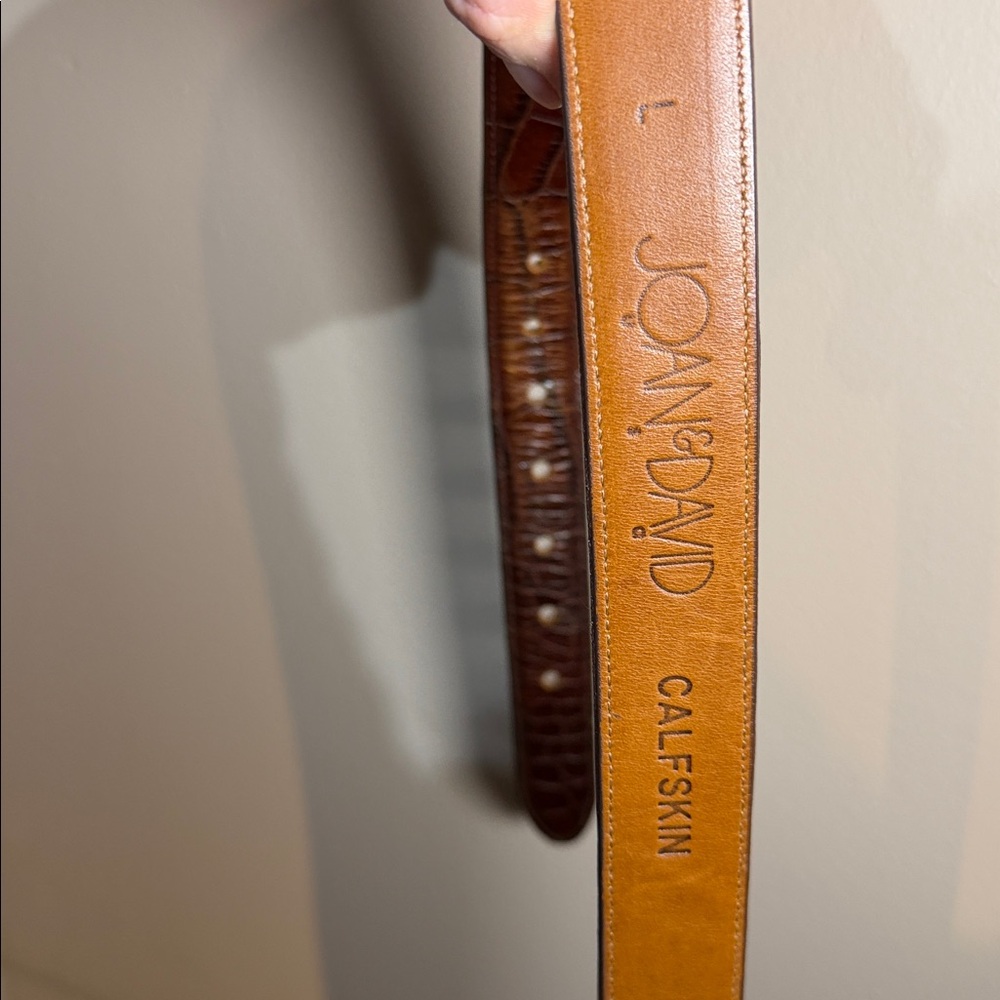 Joan & David brass buckle Rectangular Belt - image 4